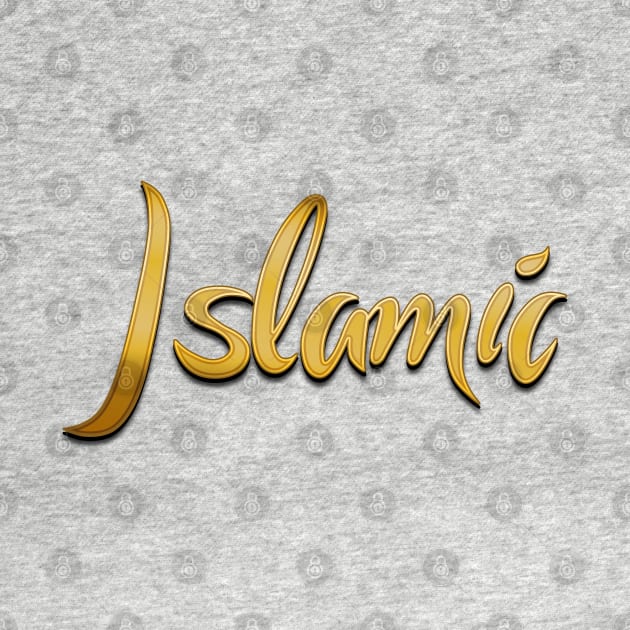 golden realistic islamic text effect by fandi.creations